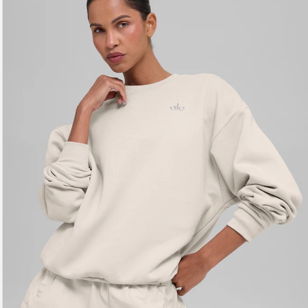 ALO Yoga Cream Oversized Crewneck Sweatshirt